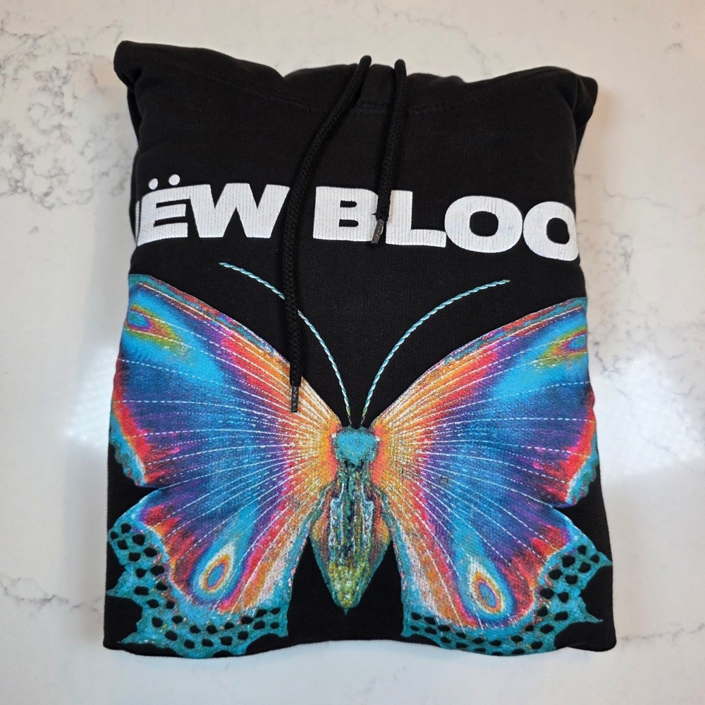 Fashion Nova New Bloom Butterfly Hoodie Black Women's S Graphic Pullover - Picture 5 of 5